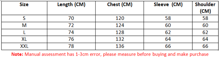 hoodie size chart