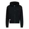 Black Basic NOFS Zipper Hoodie
