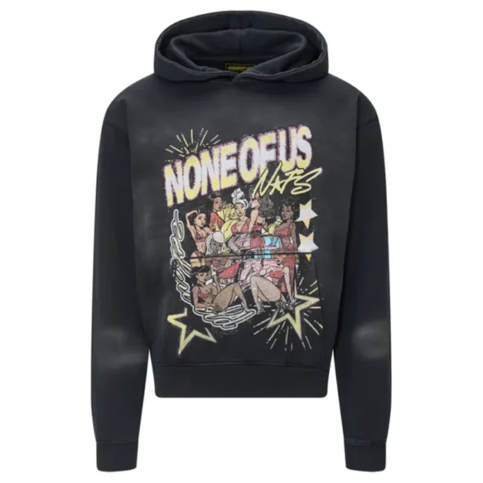 Black NOFS Vintage Hoodie and Jean Tracksuit